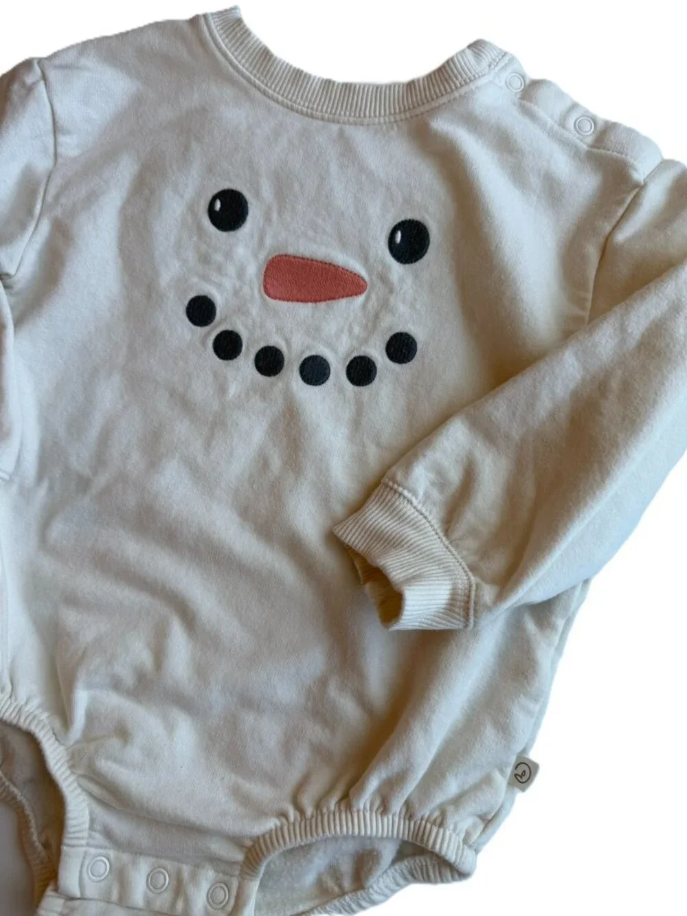 3/$21 | SOFT Snowman Sweatshirt Long Sleeve Bodysuit 24M